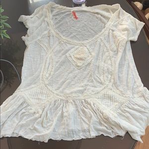 Flowy off white free people top